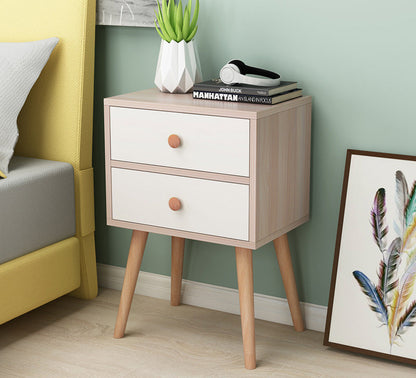Nightstand Large-capacity MDF Engineering Board Storage Home Bedside